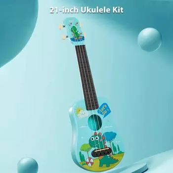 21-дюймовый комплект для укулеле с ремешком, запасными струнами, комплект для укулеле для начинающих студентов синий