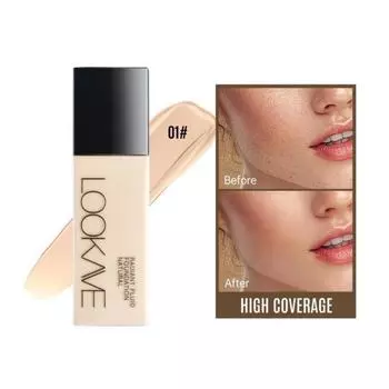 21 г Жидкая матовая основа Natural Matte, консилер и увлажняющий крем, легкая и дышащая, кремовая текстура 01