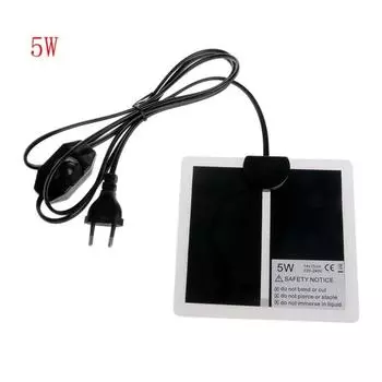 220-240V EU Plug Регулируемая температура ПЭТ обогреватель коврик для кровати амфибии 5W