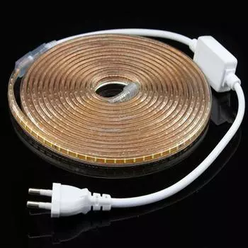 220VSMD 3014 Гибкая светодиодная лента 1 м 2 м Зеленый/теплый белый/синий/красный штекер питания Водонепроницаемая лента 1m синий