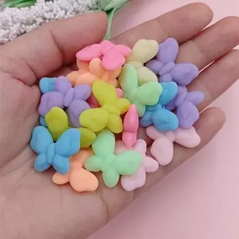 22*18*6 мм DIY 20 шт. браслеты в форме бабочки ювелирные аксессуары 9 цветов резиновые ювелирные изделия ожерелье модные свободные бусины аксессуары разноцветный