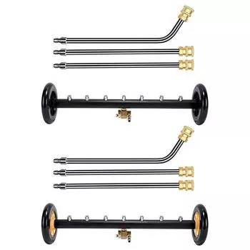 22 Inch Pressure Washer 1/4 Quick Connector Water Broom Under Car Chassis Floor Wash 4000 PSI Car Chassis High Pressure Washer чёрный