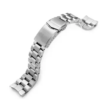 22 мм металлический ремешок для часов из нержавеющей стали Hexad Oyster Bracelet V-образная застежка для Seiko Samurai SBDY007 и других
