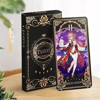 22 шт., коллекция анимационных игр, карты Таро 14 см/5,51 дюйма, интерактивная карта, подарки с мультяшными картами, фанаты аниме-фигурок, Божественное руководство, пророчество Оракула Таро