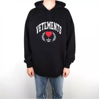 22FW Vetements Hooded Solidity Черный UA53HD420B