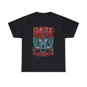 230 г/м 100% хлопок футболка Suicide Silence Deathcore Whitechapel Lorna Shore Slaughter To Prevail Angelmaker Chelsea Grin унисекс плотная хлопковая футболка XXS чёрный