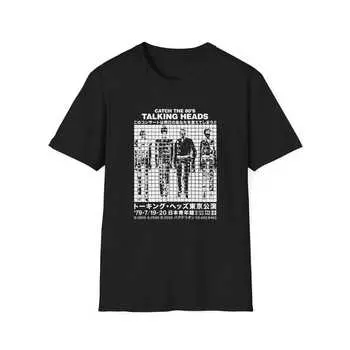 230 г/м 100% хлопок Talking Heads Live Japan 79 Softstyle унисекс футболка Альтернативный рок 9 расцветок XXS чёрный