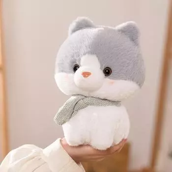 23 см Котенок с шарфом Плюшевые игрушки Мягкие игрушки Подушка Кошка Кукла Подруга Подарки на день рождения 23cm фиолетовый