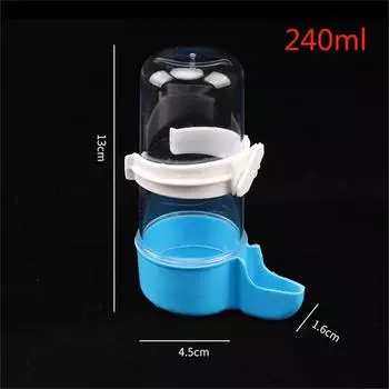 240ML Bird Feeder Automatic Cage Hanging Parrot Feeder Water Dispenser for Small Medium Large Bird Pet Cage Accessories