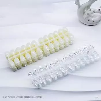 240Pcs Acrylic Toenails Tips Bright Faced Press On Nails Art Removable Fake Toenails Nail Art Nail Plate прозрачный