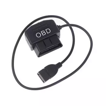 24-часовой мониторинг парковки 5 В 3 А USB-кабель для зарядки автомобиля OBD Hardwire Kit с переключателем провода для видеорегистратора видеокамеры транспортного средства DVR чёрный