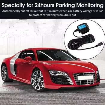 24-часовой парковочный монитор зарядное устройство адаптер Obd-USB кабель для зарядки кабель автомобильный Obd Hardwire шнур 5 В питание 3A M9g8