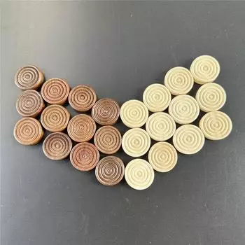 24 шт. 1 набор 2,5 см/0,98 дюйма круглые деревянные шашки круглые международные шашки для настольной игры аксессуары для нард