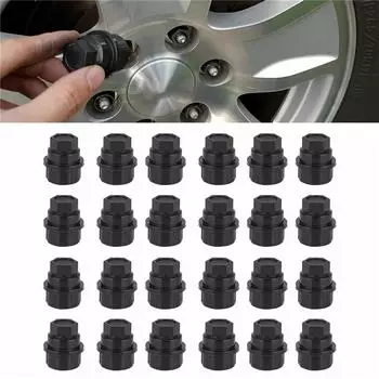 24 шт. Черные колпачки на колесные гайки для Chevy Gmc Silverado 1500 2500 Полноразмерный грузовик 15646250
