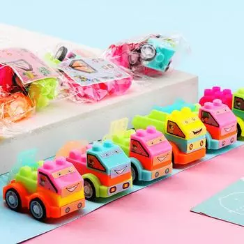 24 шт. DIY головоломка строительный блок машинки игрушки строительная техника дети детский душ день рождения вечеринка подарки пиньята сувениры сумка