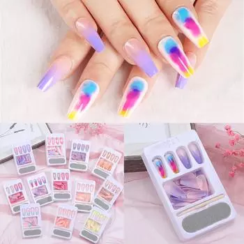 24 шт./компл. DIY балерина акриловый УФ-гель накладные ногти маникюр полное покрытие накладные ногти
