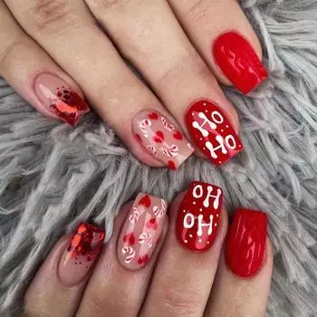24 шт./комплект рождественские носимые накладные ногти с клеем прекрасная красная серия накладные ногти украшения маникюрные советы