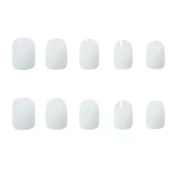 24 шт. Короткие накладные ногти Квадратные ногти 10 мл One Size белый