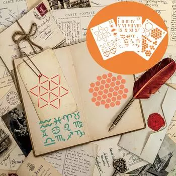 24 шт. Шаблоны журналов формата А5, трафареты для скрапбукинга, самодельные журналы, планировщики, блокноты, граффити, проекты для поделок своими руками