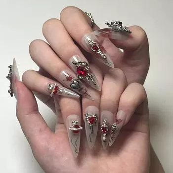 24 шт. Spice Girl Wear Nail Piece Nail Art False Nail Wear Nail Patch Nail Art Piece Nail Piece