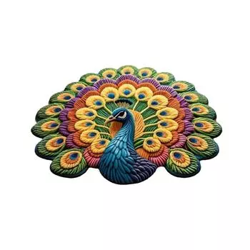 24‘ X 24’Interesting Peacock Floor Mat Floor Mats Porch Entrance Door Floor Mats One Size