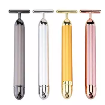 24K Gold T Beauty Bar Energy Roller Электрический лифтинговый массажный инструмент для лица, косметический инструмент, водостойкая вибрирующая палочка для ухода за лицом