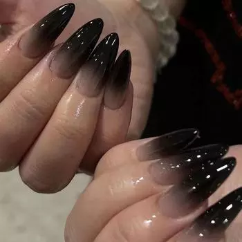 24pcs Stiletto False Nails Long Almond French Nail Tips Manicure Fake Nials Women JP3418