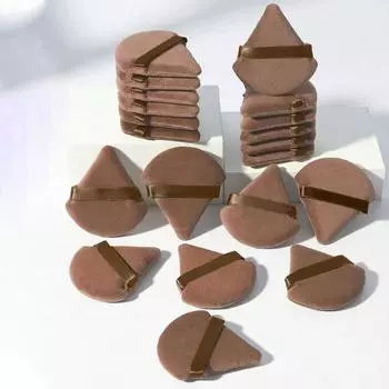 24pcs Triangle Shaped Powder Puff Designed For Contouring,Eye & Corner Areas,Foundation Mixing Container, Suitable For All Skin чёрный