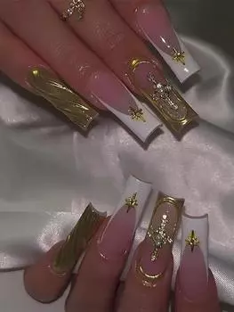 24Pcs with Gradient Sparkling Glitters for Stunning Nail Art Wear armor