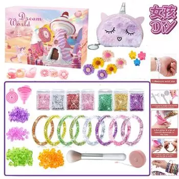24шт Рождественский адвент календарь слепая коробка DIY браслет игрушки подарки коробки декор