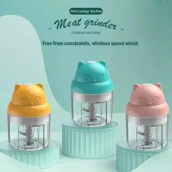250ML Mini Garlic Chopper USB Rechargeable Portable Mincer Food Vegetable Onion Chopper Processor
