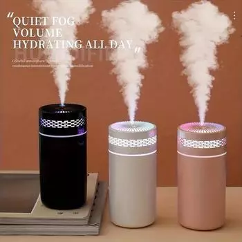 250ml Spray Mist humidifier Double Wet Mini air humidifierPortable LED light белый