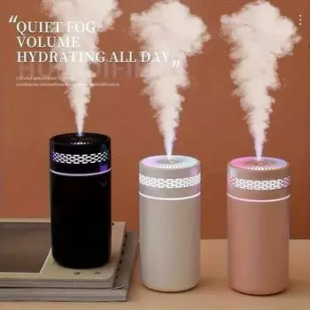 250ml Spray Mist humidifier Double Wet Mini air humidifierPortable LED light белый