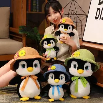 25-50 см Kawaii мягкие плюшевые игрушки в виде пингвина для детей, мягкая кукла, обнимаемые игрушки для влюбленных, рождественский подарок на День святого Валентина 25cm