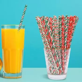 25 шт., трубочки для питья для вечеринок, пищевые соломинки, не содержащие BPA, многоразовые, широко используемые соломинки для стаканов, украшения для стола 25 pcs
