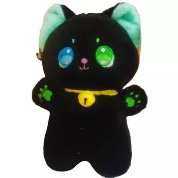 25 см черно-белая плюшевая игрушка кошка Grab мягкая игрушка Patung куклы детские игрушки 25cm чёрный
