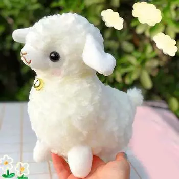25 см супер милый колокольчик овечка плюшевые куклы кавайный колокольчик овечка тряпичная кукла альпака игрушки чучело мягкое животное день рождения свадьба вечеринка игрушка подарок