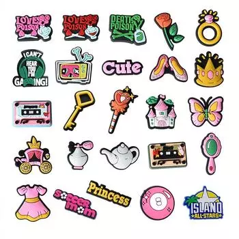 25шт принцесса серии милый мультфильм ПВХ DIY подвески для украшения обуви 25pcs