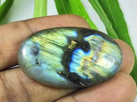 25X41X5MM многоцветный огненный лабрадорит овальный кабошон россыпью натуральный драгоценный камень 63 карата. СК-4007