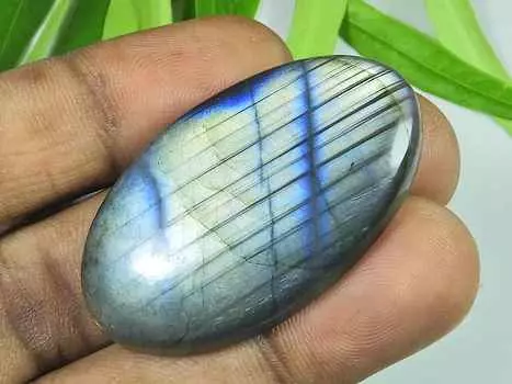 25X43X5MM Multi Fire Labradorite Oval Cabochon Loose Natural Gemstone 43Cts. SK-3997