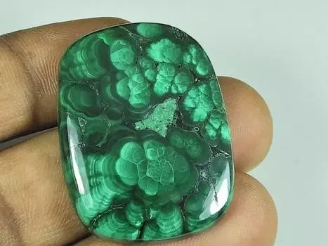 27X36X05MM натуральный малахитовый восьмиугольный кабошон россыпью драгоценный камень 75 карат. СК-4584