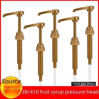28/410 Насос-дозатор сиропа для бутылок с фруктозой 28/410 pressure head жёлтый