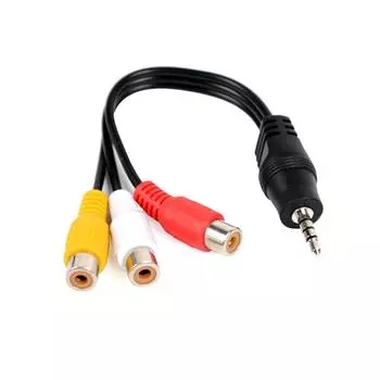 28 см 3,5 мм разъем AV между мужчинами и женщинами 3Rca аудио-видео кабель шнур стерео адаптер
