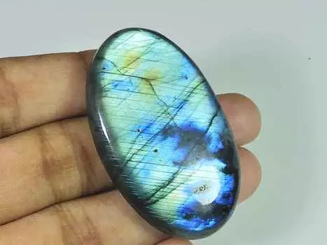 28X45X5MM многоцветный огненный лабрадорит овальный кабошон россыпью натуральный драгоценный камень 100 карат SK-4012