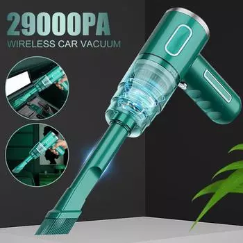 29000 Па автомобильный пылесос беспроводной зарядки Air Duster ручной пылесос высокой мощности для домашнего офиса портативный мини-пылесос синий