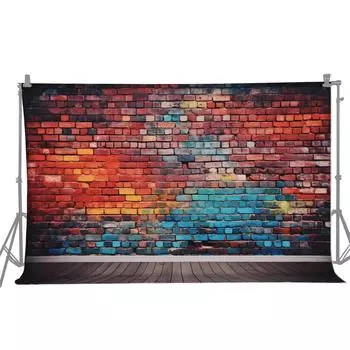 2.1 * 1.5м/ 7 * 5 футов Фотофон Портретная фотография Фоны Красочные кирпичные стены Фото Type 3