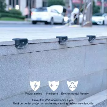 2/1 Pcs LED Solar Powered Stairs Lamp Outdoor Waterproof Garden Step Lights Fence Pathway Yard Landscape Decorative Lamp 1 PC