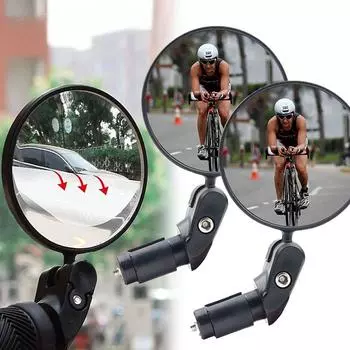 2/1pcs 16mm Universal Motorcycle Rear View Mirrors Round Handle Bar End Foldable Motorbike Side Moto Accessories