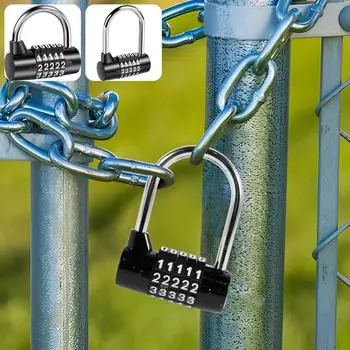 2/1PCS Combination Lock, 4 Digit Outdoor Waterproof Padlock for School Gym Sports Locker, Toolbox, Case, Hasp Cabinet Storage No