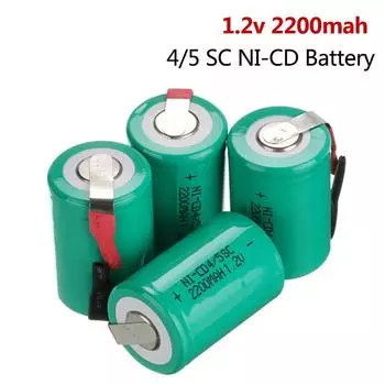 2-20 шт. 4/5 SC NI-CD аккумулятор 1,2 В 2200 мАч Sub C аккумуляторная батарея для DIY отвертки электрическая дрель фонарик SUBC батареи со сварочными пластинами 2pcs